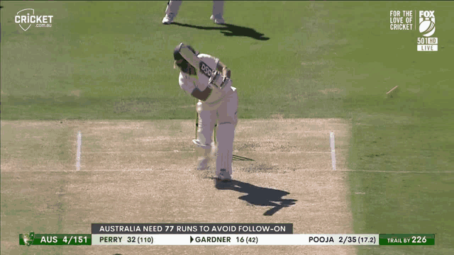 a cricket game is being shown on the fox 2 channel
