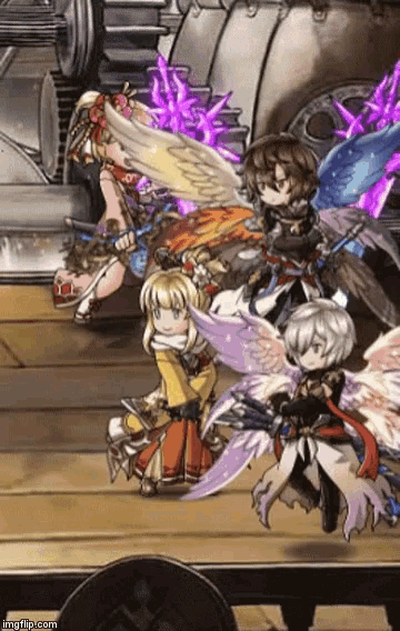 a screenshot of a video game shows a group of angels