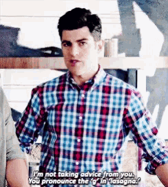 a man in a plaid shirt says i 'm not taking advice from you