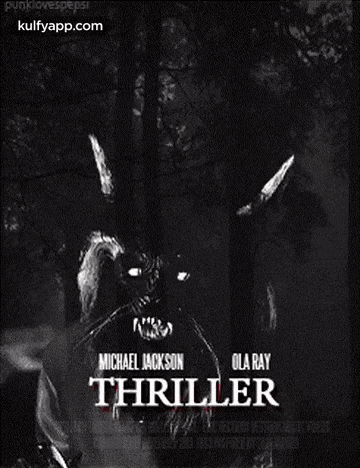 a poster for michael jackson 's thriller starring ola ray