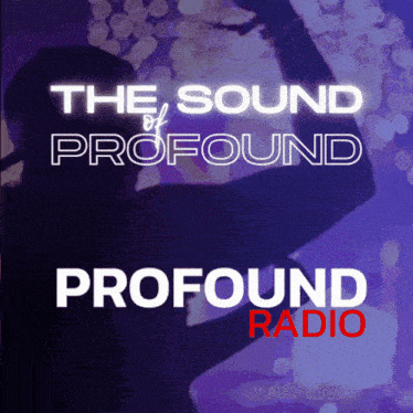 a poster for the sound of profound radio shows a man dancing