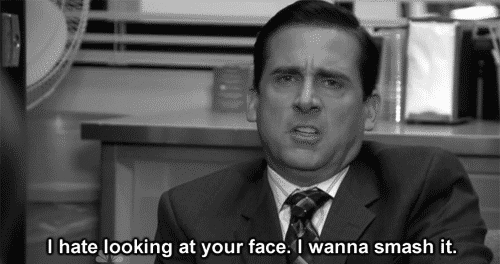 The Office GIF - The Office Angry I Hate Looking At Your Face GIFs