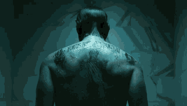 Tattooed Man After Shower GIF