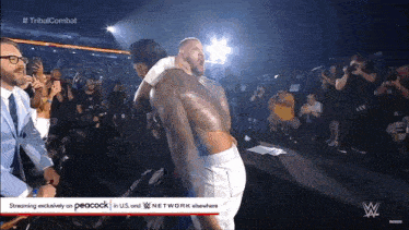a wrestling match is being streamed exclusively on peacock in the u.s. and network elsewhere
