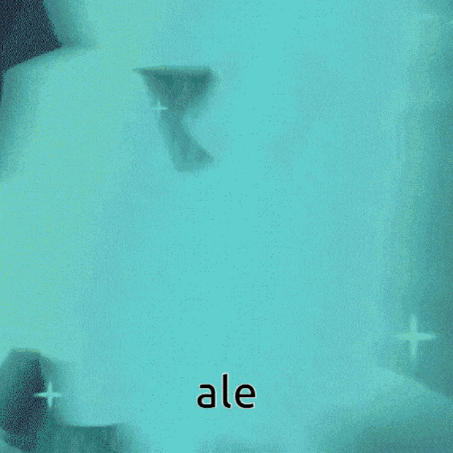 a blue background with the word ale written on it