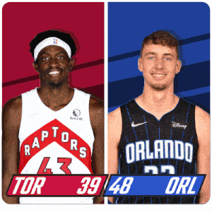 two basketball players for the raptors and orlando