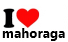 a logo that says i love mahoraga with a heart in the middle