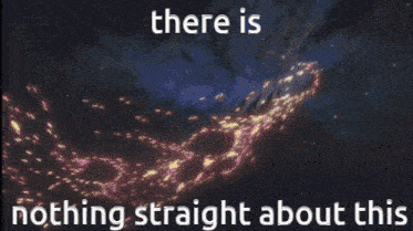 there is nothing straight about this written in white on a purple background