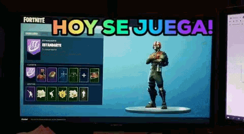 a screenshot of a video game that says hoy se juga