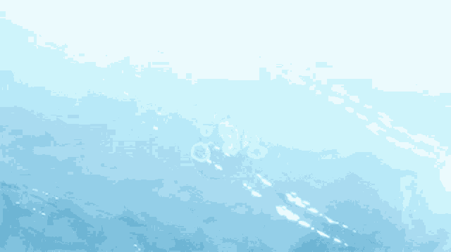 a blue background with bubbles floating in it