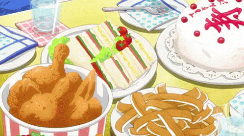 フライドチキン  揚げ物　からげ　美味しそう GIF - Fried Chicken Food Cake GIFs