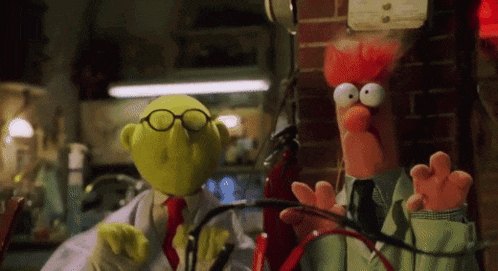 Muppets From Space Bunsen And Beaker GIF - Muppets From Space Bunsen And Beaker Faint GIFs