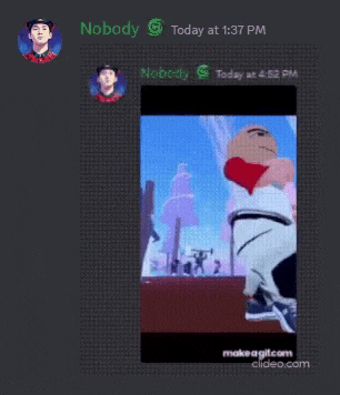 a screenshot of a video with the words nobody at the top