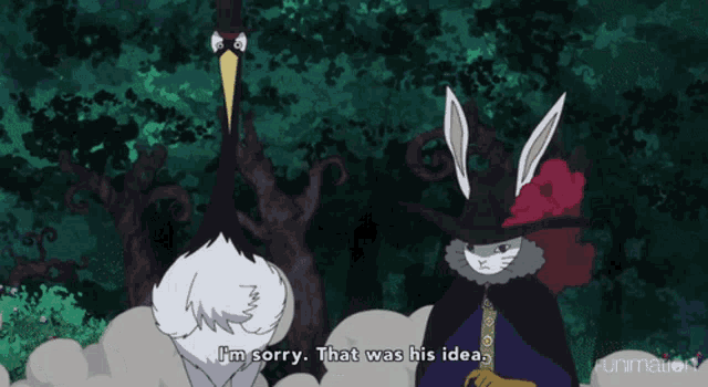 a cartoon character says " don 't lie it was yours " to another character