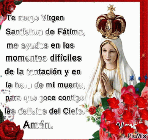 Amen Virgen Mary GIF - Amen Virgen Mary Santa De Fatima GIFs