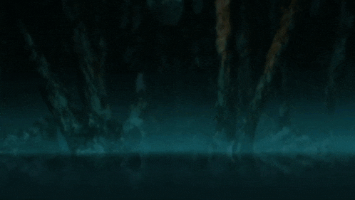 a computer generated image of a person in a cave