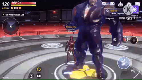 a screenshot of a video game with a character named medusa edge standing next to another character