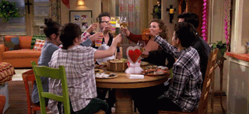 One Day At A Time Dinner GIF - One Day At A Time Dinner Cheers GIFs