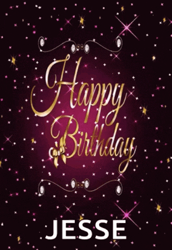 a happy birthday card with the name jesse written on it