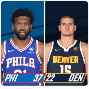 Philadelphia 76ers (37) Vs. Denver Nuggets (22) First-second Period Break GIF - Nba Basketball Nba 2021 GIFs