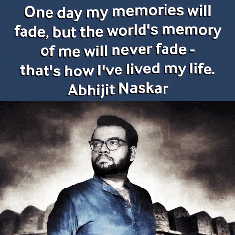 a picture of a man with glasses and a quote by abhijit naskar