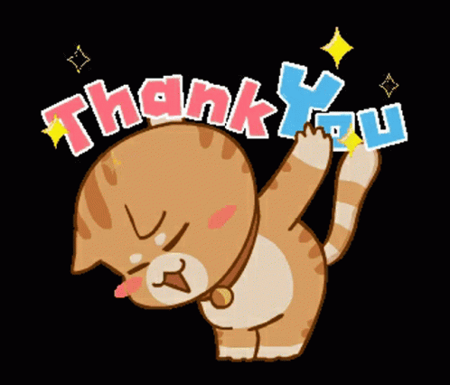 Thanks Sticker Thank You Sticker GIF - Thanks Sticker Thank You Sticker Cat Sticker GIFs