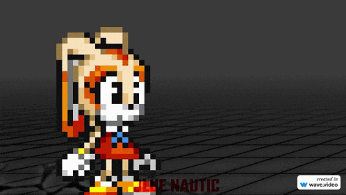 a pixel art of cream the rabbit created in wave video