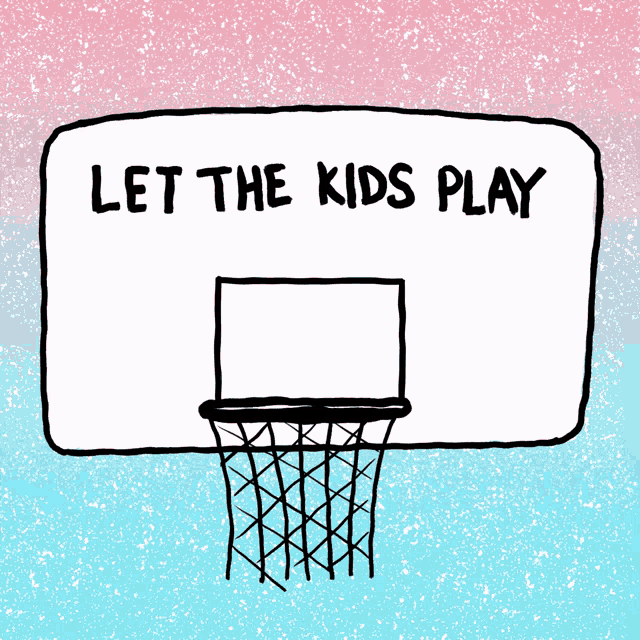 Basketball Trans Flag GIF - Basketball Trans Flag Let The Kids Play GIFs