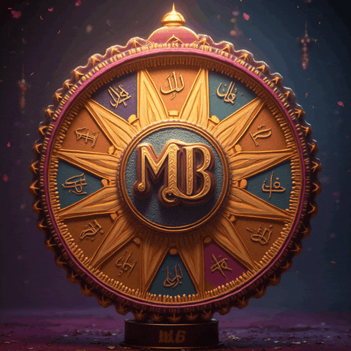 a circular object with the letter mb in the middle