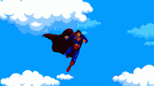Up, Up And Away! GIF - Superman Fly Crash GIFs