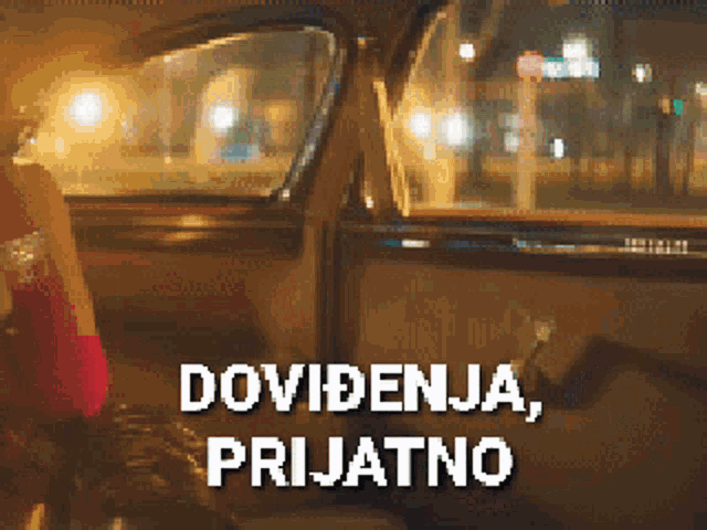 a pixelated image of a car with the words " dividenda prijatno " on the bottom