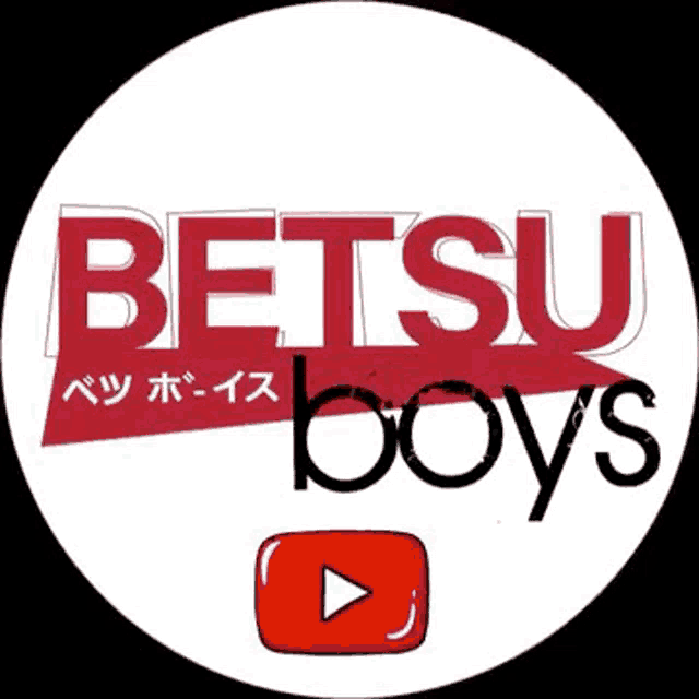 a logo for betsu boys with a play button next to it