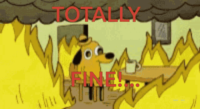 Totally Fine Fire GIF - Totally Fine Fire Flames GIFs