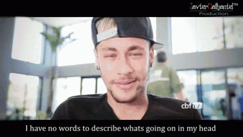 a man wearing a baseball cap says i have no words to describe what going on in my head