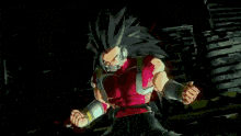 a cartoon character with a green lightning bolt coming out of his fist