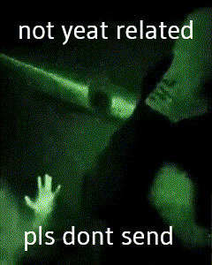 a green background with the words not yeat related pls dont send written on it