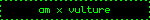 the word vulture is displayed in green letters on a black background