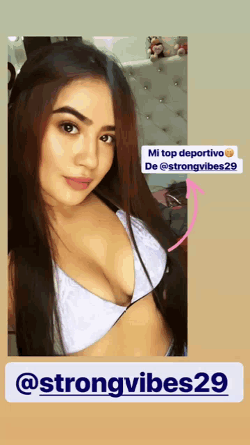 a picture of a woman with strongvibes29 on the bottom right