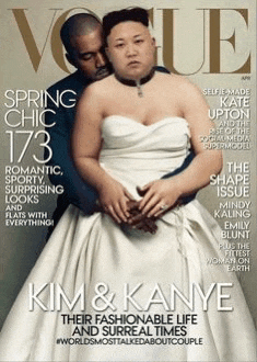 kim and kanye are on the cover of a magazine
