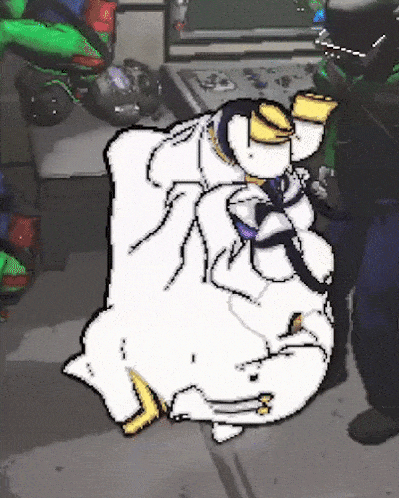 a pixel art drawing of a person laying on a bed .