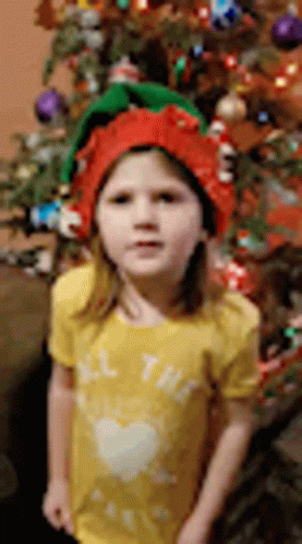 Christmas Tree Elf Hat GIF