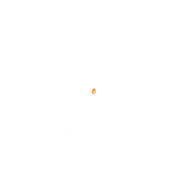 a diamond shaped object with circles on it on a white background