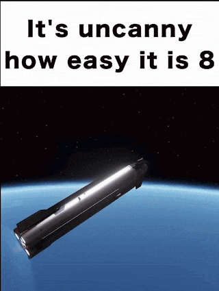 a picture of a space ship with the words it 's uncanny how easy it is 8 on it