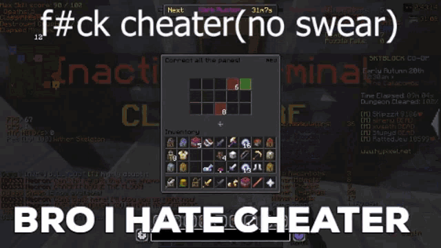 Fuck Cheater Get Ban Hypixel Skyblock GIF - Fuck Cheater Get Ban Hypixel Skyblock GIFs