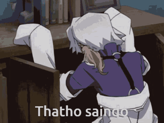 a picture of a person with the words thatho saindo written on it
