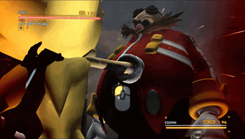 a video game with sonic and eggman in it