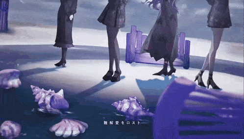 a group of women standing next to each other with chinese writing on the bottom of the image