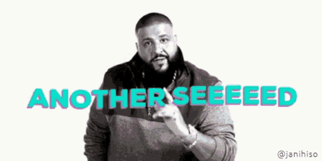 a man with a beard says another seeeeed in a black and white photo