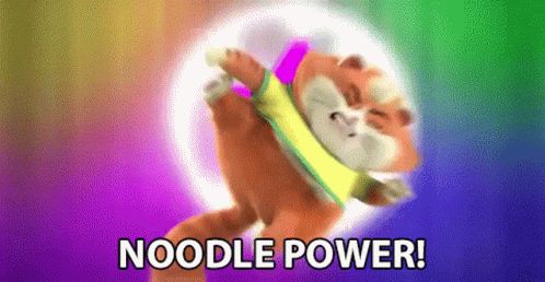 Noodle Power Gatto Polpetta GIF - Noodle Power Gatto Polpetta Pasta Power GIFs