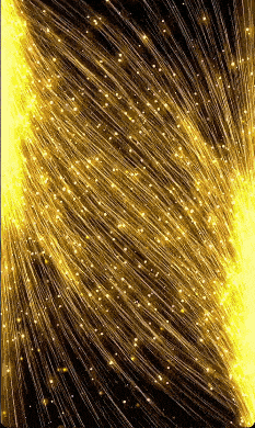 a black background with a swirl of gold lines